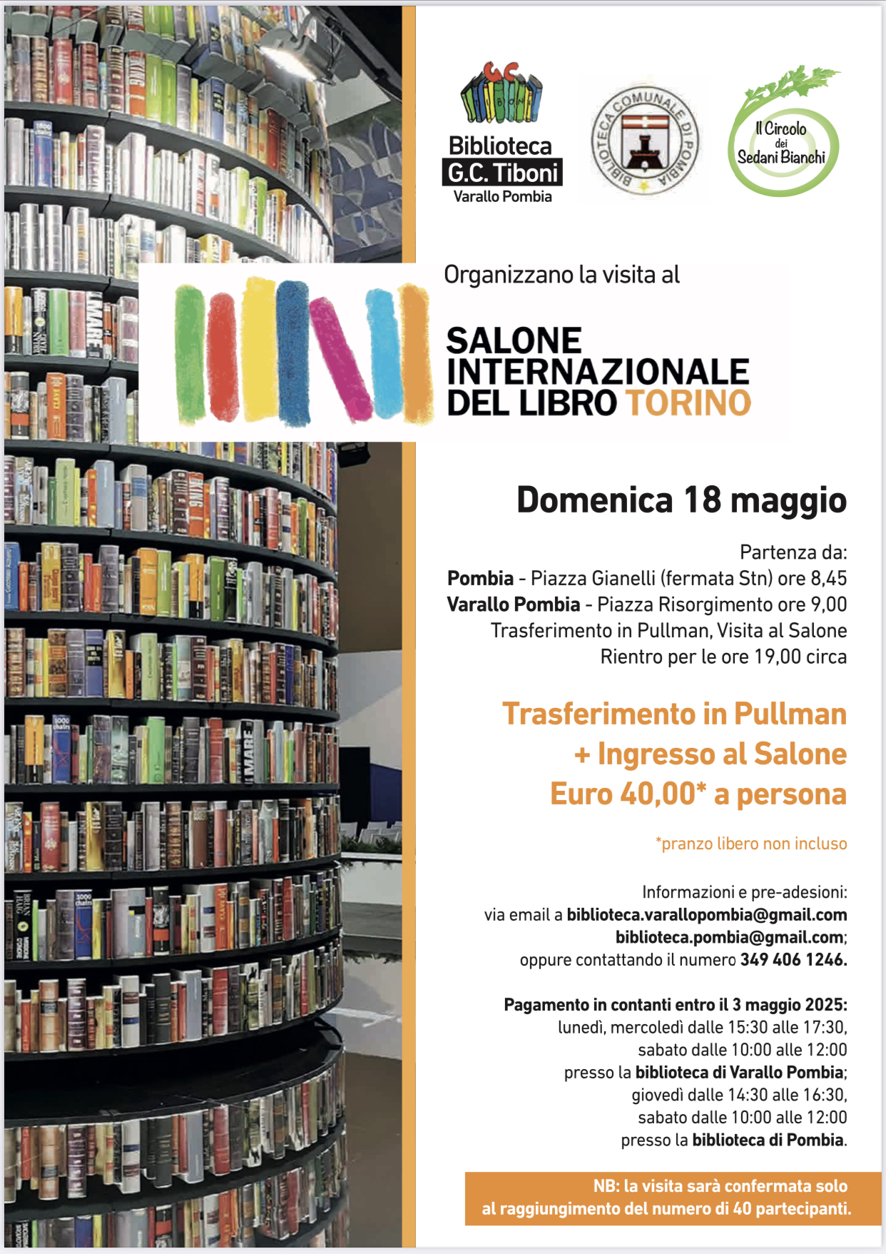 volantino visita Salone Internazionale del Libro a Torino